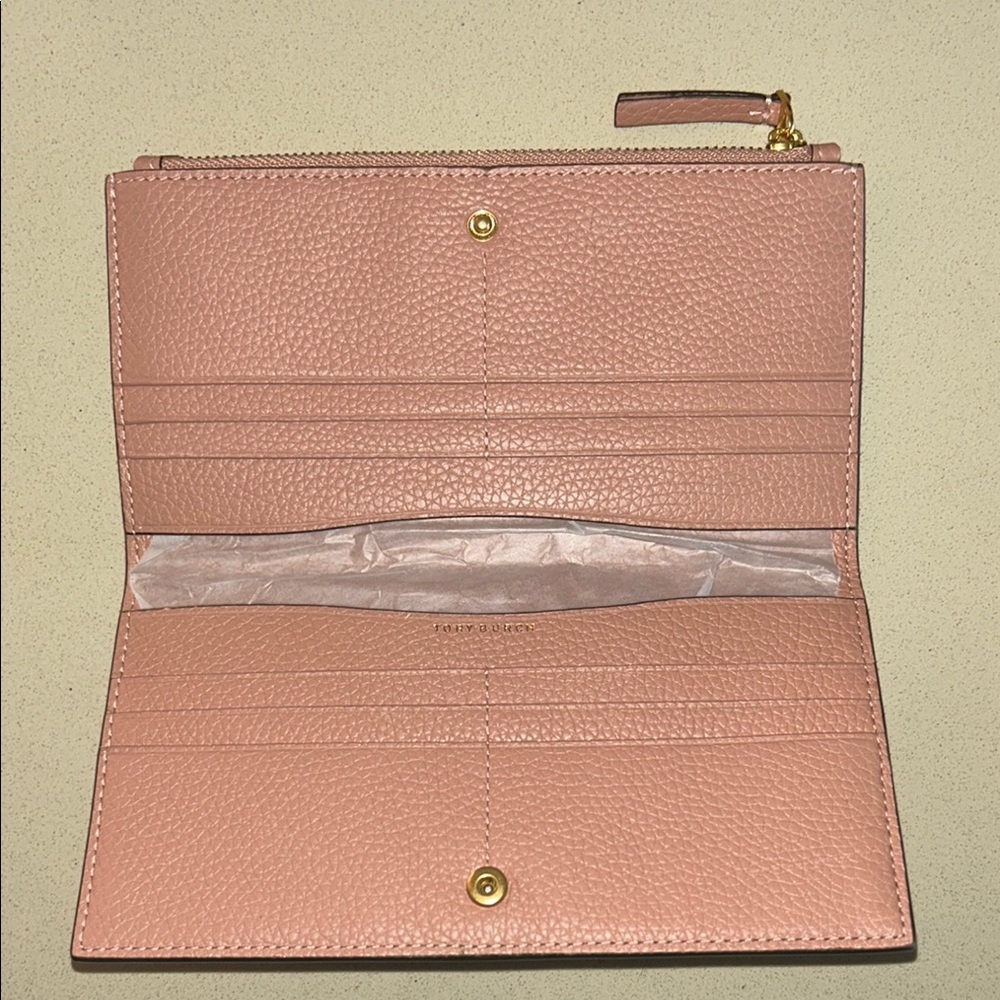 Tory Burch Britton Slim Envelope Wallet Pink. NWT - Picture 3 of 8